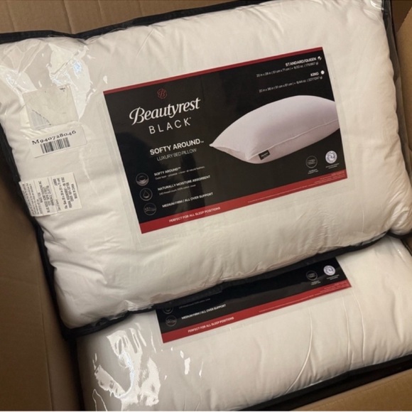 🎉LAST PIECE🎉2PC BEAUTYREST BLACK Luxurious Down And Feather Blend Pillow - Picture 10 of 12